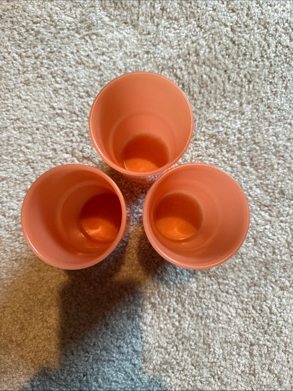 Tupperware plastic cups Set of 3